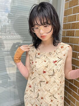 ヘアー アイス 御器所本店(HAIR ICI) ウルフミディアムパーマ×レイヤー