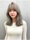 レイヤーボブヘアカラーバレイヤージュ50代くるみちゃんヘア