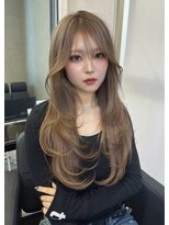 ペヴァ バイ シエンゴールド(PEVA by CIEN gold)&nbsp;ミルクティーベージュ/レイヤーカット/ブリーチ#浜松駅#カラー