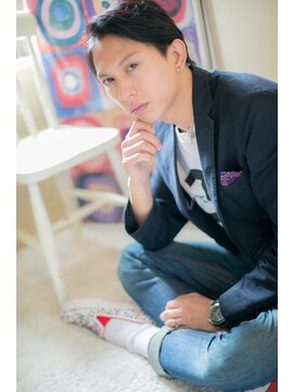 モッズ ヘア 福岡姪浜店(mod's hair) アップバング＆七三の《ウェットショート》b