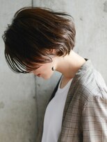 エムクランメイクス 原宿 表参道(m.clan MAKE'S)&nbsp;大人かわいい ショートパーマ 大人ガーリー ネイビージュ 黒髪