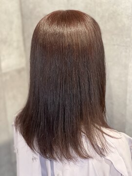 ヒューガルデン(Hoegaarden) グレイカラーで作る◎ピンクベージュサラツヤロング