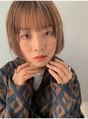透明感グレージュのミニボブ*