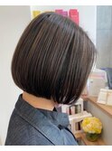 大人ボブミニボブ前下がりボブ切りっぱなしハイライト恵比寿