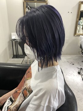 ザ アクネ 岡崎竜美丘店(THE ACNE) ♪ラベンダーカラー_きりっぱなし_ブリーチカラー