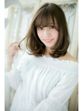 クオーレ 松戸店(CUORE) くせ毛風ゆるふわ♪抜け感セミディ#グレージュ【cuore松戸】