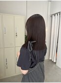 酸性ストレートでつくる切りっぱなしヘア