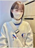 透明感カラーココアブラウンボブ