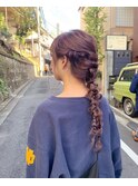 ハイトーンカラー/ブリーチなし/暖色/ケアブリーチ