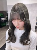 olive greige×顔まわりレイヤー