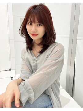 サロンドミルク 溝の口店(salon de MiLK) 20代30代40代/ワンホンヘア/レイヤーカット/ピンクブラウン