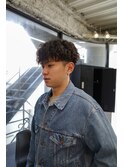 波巻きハイライトアップバングツーブロックマッシュ