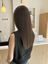 スア(sua) ダメージレス縮毛矯正☆ラベンダーグレージュカラー