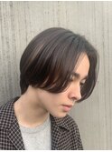 渋谷メンズミディアムパーマメンズボブウルフカット緩めパーマ