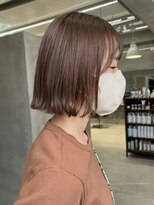 テトヘアー(teto hair)&nbsp;切りっぱなしボブ外ハネまろやかベージュ