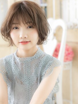 モッズ ヘア 福岡姪浜店(mod's hair) mod's姪浜/くすみベージュひし形ショートボブマッシュパーマh