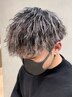 メンズカット＋ホワイトメッシュ＋眉＋TR＋MCS.フェイス