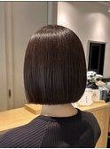 ミニボブ×ラベンダーブラウン