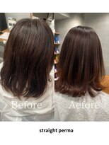 《美髪ストレート艶髪》髪質改善縮毛矯正トリートメント【銀座】