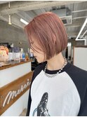 ピンクベージュ/ボブ Ayumi ボブ/髪質改善/美髪矯正/福岡/天神