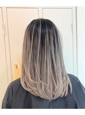 似合わせカットメルティカラー着物フェミニンロング