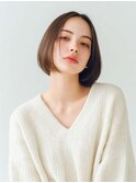 くびレイヤーエモージュ前髪モテベージュレイヤーミディ/高円寺