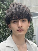 フィフス(fifth) 原宿シャドウパーマメンズカットマッシュウルフ韓国センター分け