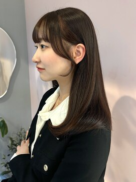 ★美髪縮毛矯正くびれ巻き◎小顔カット×ツヤ感ショコラブラウン