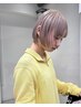 【透け感際立つ】カット+ケアブリーチ+オンカラー+トリートメント