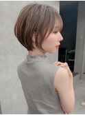 □丸みショートボブ/レイヤー/20代30代40代50代/顔周りカット