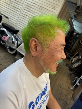 ディエス ヘアデザイン 能見台(diez hair design) 華やかなライムグリーン！