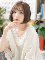 カバーヘア イヴ 戸頭店(COVER HAIR EVE)&nbsp;黒髪も◎耳かけシースルーバング大人ボブa戸頭20代30代40代