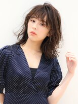 【田村】マロンベージュ/くびれふわミディ/Aラインボブ20代30代