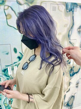 ギグスダブル 栄店(gigs double) レイヤーカット＆パープルアッシュ
