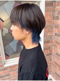【YUIMARL連島店】髪質改善縮毛矯正×ウルフ×インナーカラー
