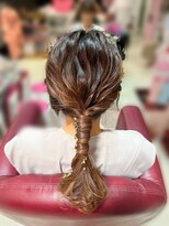 ハナココ 水戸店(hana Coco)&nbsp;ゆるふわローポニー ブライダルヘア お呼ばれヘア 水戸