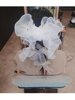 ビスポーク(BESPOKE)&nbsp;20代30代大人可愛いお呼ばれスタイル編みおろしグレージュ