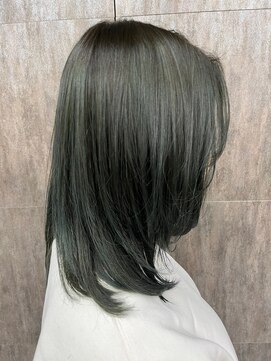 ミック ヘアアンドメイク アップ 駒込店(miq Hair&Make up) レイヤー×モスグリーン