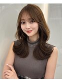 小顔レイヤー　前髪顔周り　髪質改善縮毛