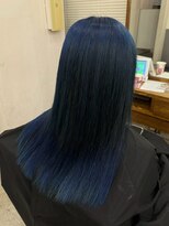 アジールヘア 北千住駅西口店(agir hair) 寒色系ダークブルーカラー 韓国スタイル 北千住