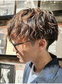 10代20代緩めツイストスパイラルパーマメンズ