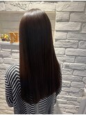 秋冬カラーとうる艶ストレート 髪質改善Tr