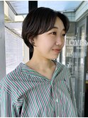 前髪なしショート　顔まわりカット　京都美容室　進詩織