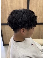 エッジ(EDGE)&nbsp;メンズツイストスパイラルパーマ刈り上げマッシュ