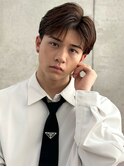 men'sメンズ髪質改善縮毛矯正ブリーチなしブルーブラック/立川