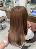 ブリーチなしダブルカラーでナチュラルベージュ