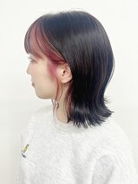 モリオフロムロンドン 松戸店(Morio from London)&nbsp;【morio松戸 アイダ】フェイスインナーカラーピンク/外ハネボブ