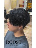 MEN’S HAIR/波巻ツイストスパイラル/フェザーパーマ/眉毛/原宿