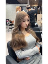 ラピス 大阪心斎橋店(Lapis)&nbsp;ミルクティカラー/レイヤーカット/髪質改善/かおまわり