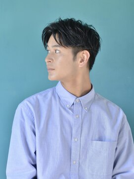 ロアーヘアー フォルド 小倉店(RAWR hair FOLD) 【RAWR】スーツ短髪束感モテる黒髪シークレットパーマ流行